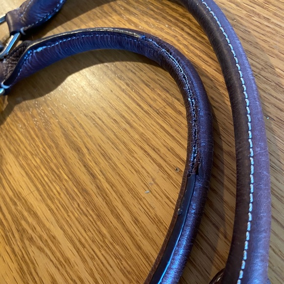 B. Makowsky Leather Hobo Bag Pewter Accents - Picture 9 of 12